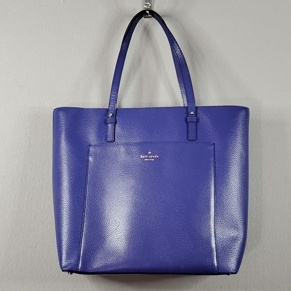 kate spade new york Handbags - Kate Spade Grand Street Sadie Leather Tote Hand Bag Holiday Blue